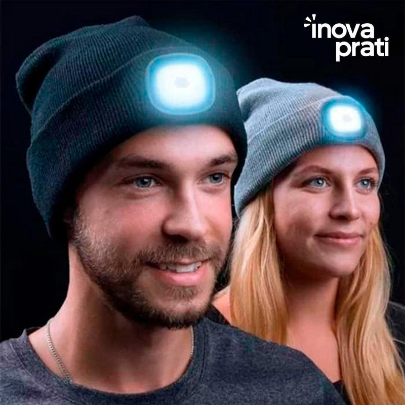 Ilumine com Estilo: Gorro com Lanterna LED