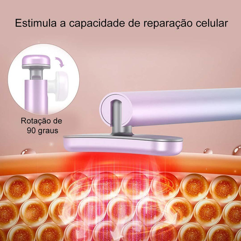 Varinha Facial 4 em 1 - Terapia de Luz Vermelha, Massagem Facial e Cuidados com a Pele